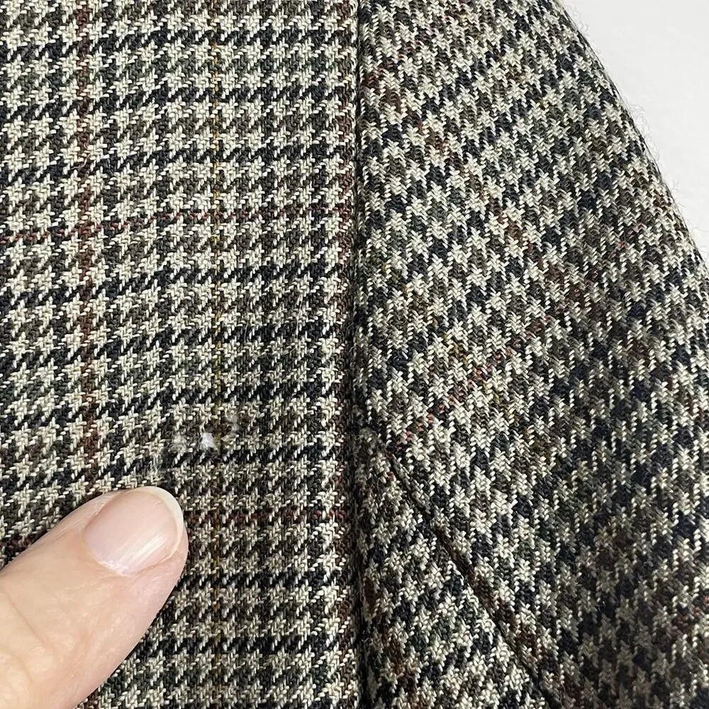 Lauren Ralph Lauren Blazer Sport Coat Jacket Men’s 42R Brown Wool Houndstooth